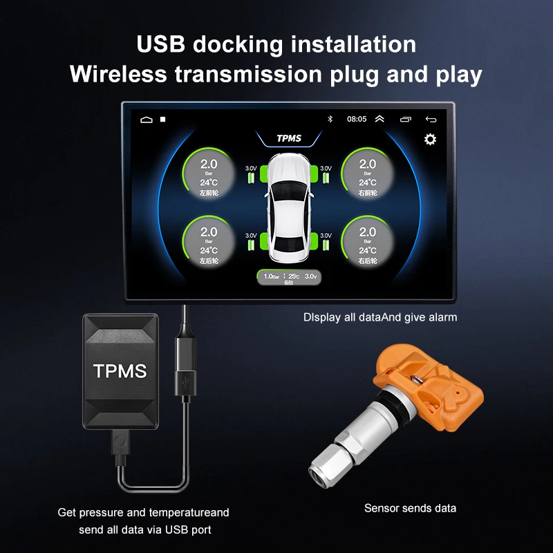 Tpms android Bluetooth совместимая автомобильная система контроля давления в шинах мотоцикла TMPS