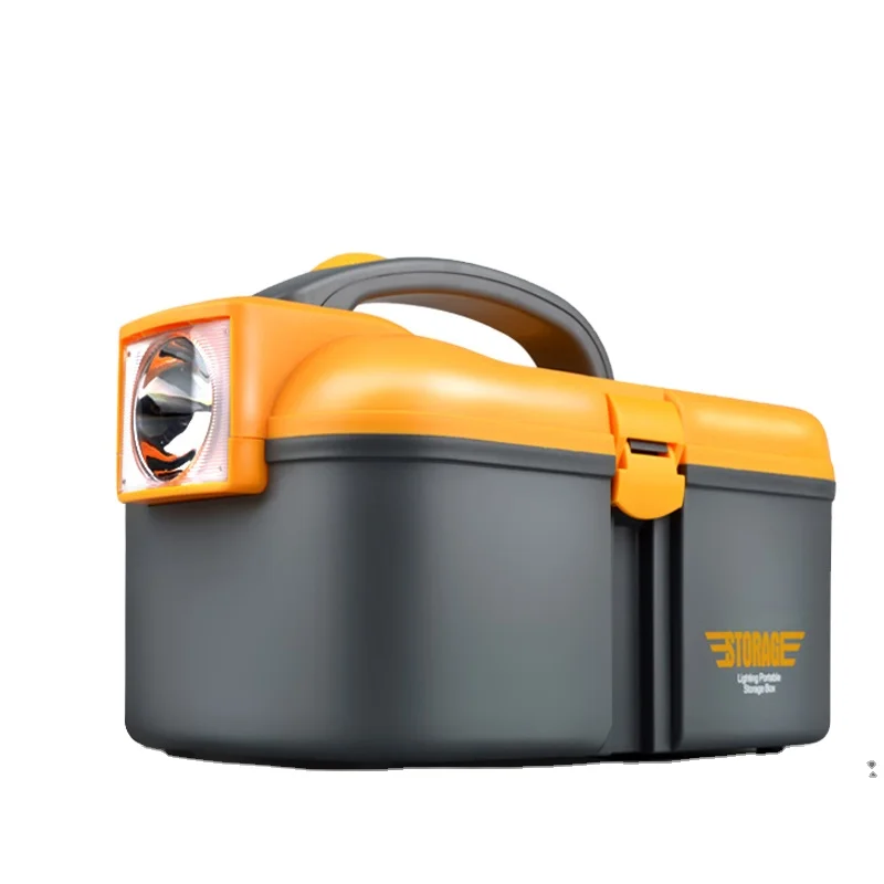 Wholesale household plastic flashlight storage box medicine chest pill first aid multi-function with handle durable portable