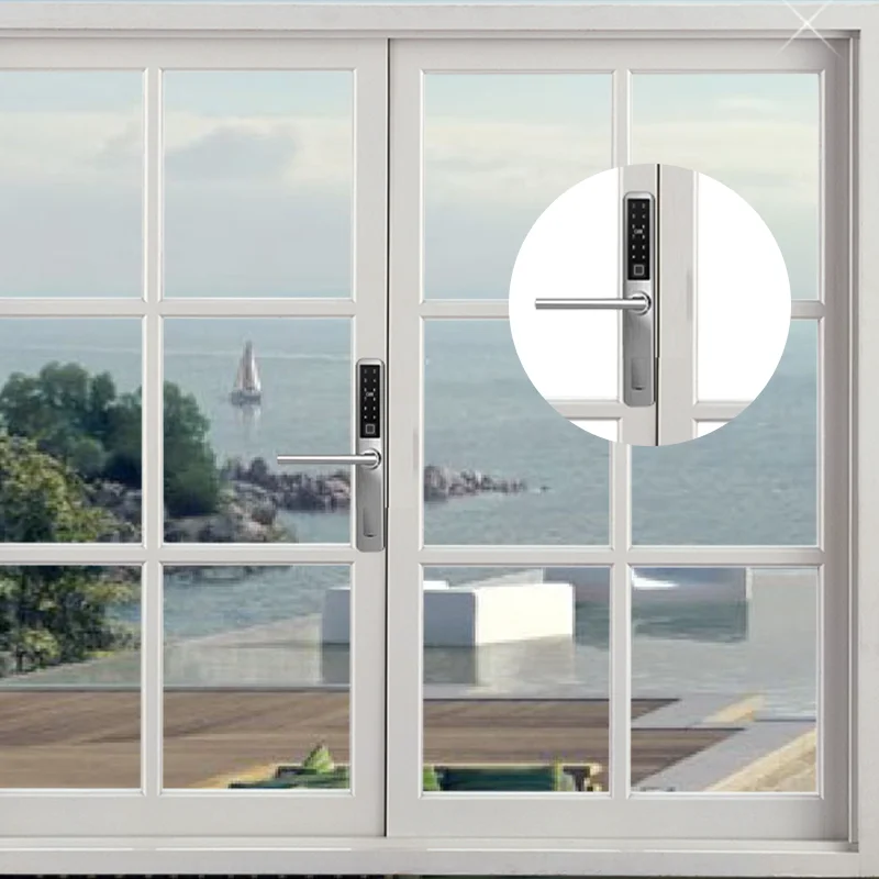 blue tooth app smart  biometric fingerprint door lock door lock password system for folding glass door aluminum