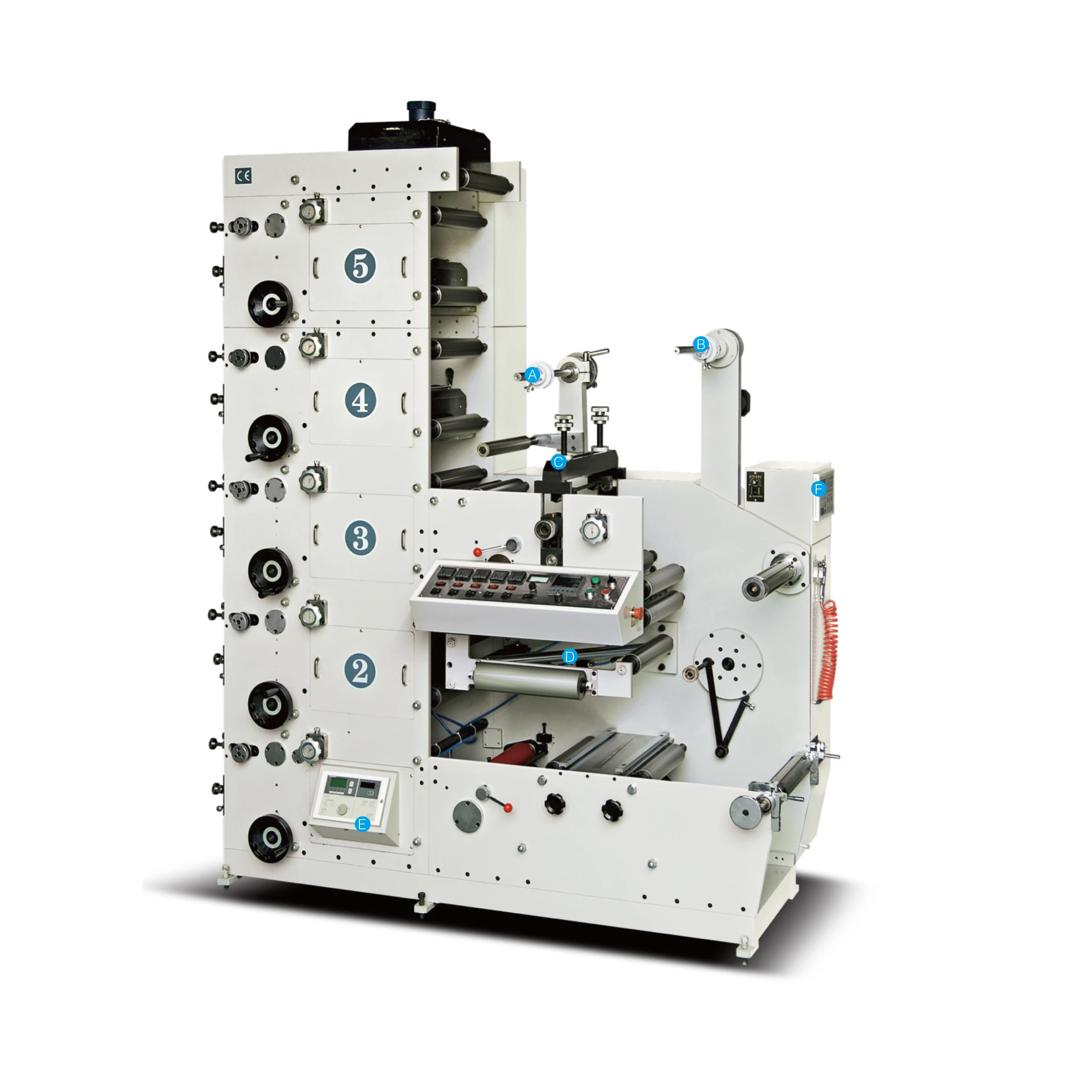 High Quality Automatic High Speed Horizontal 2 4 6 Colour Flexo Printing Machine Price With High Productivity