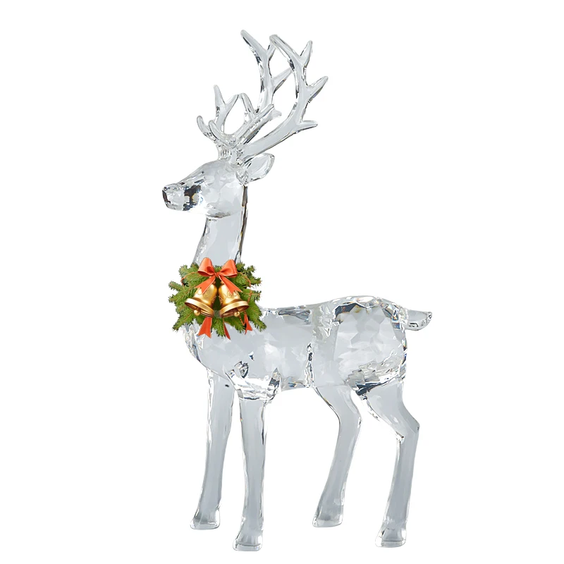 Customized Acrylic Christmas Reindeer And Elk Sculpture Decorations For Home Decoration