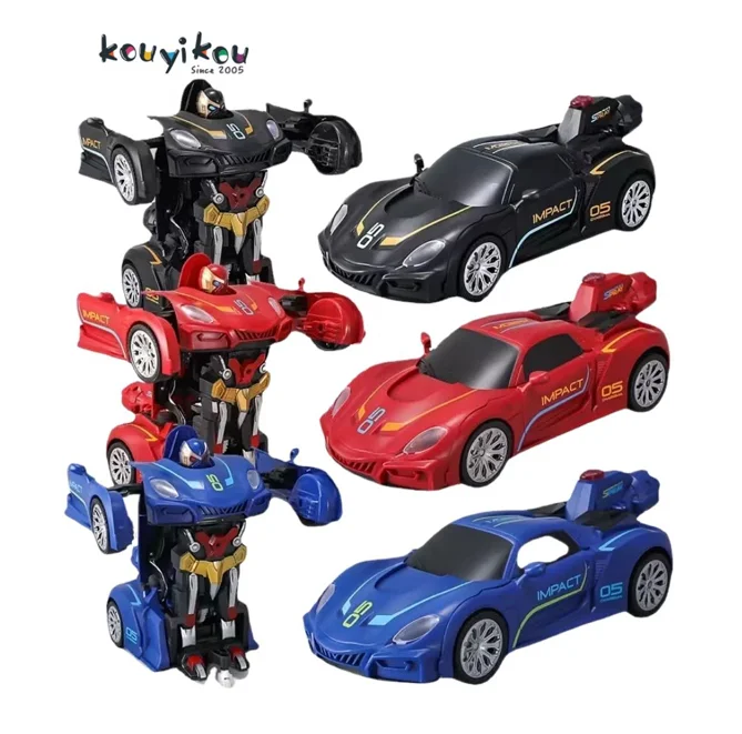Kouyikou 1: 9 2 4 ГГц Радиоуправляемый трансформатор игрушечный автомобиль одна ключевая деформация робот танцевальная функция с подсветкой образовательный подарок для детей