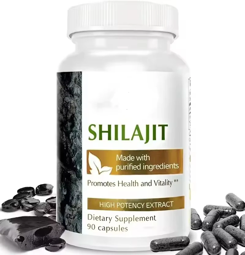 Factory Direct Shilajit Resin Extract Capsules All Vegetarian Rich in Antioxidants Oem for Adults