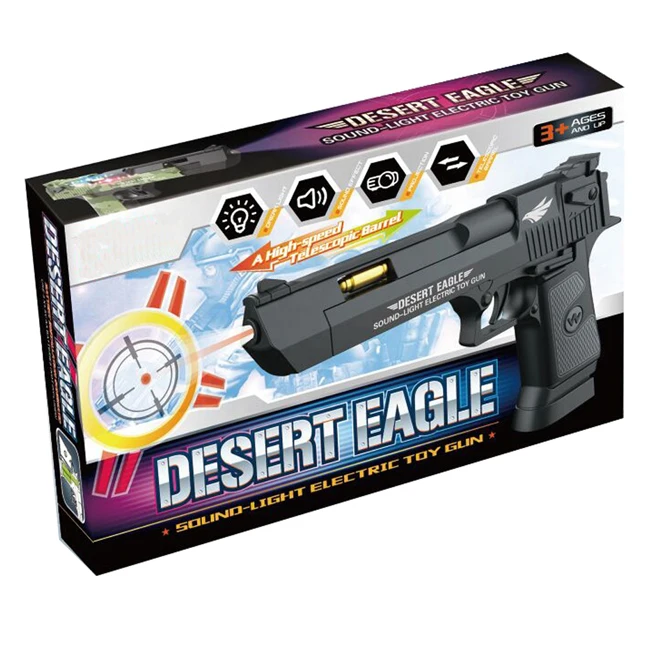 Eco friendly plastic battery operated electric kids toy gun with light and sound