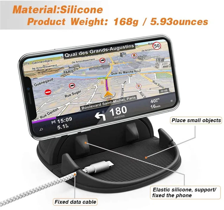 Car Phone Holder Car Phone Mount Silicone Car Pad Mat for Various Dashboards Slip Free Desk Phone Stand