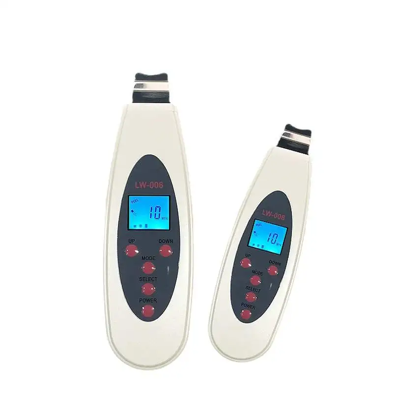 Portable electric facial dead skin peeling machine professional sonic face cleaning spatula LCD ultrasonic skin scrubber