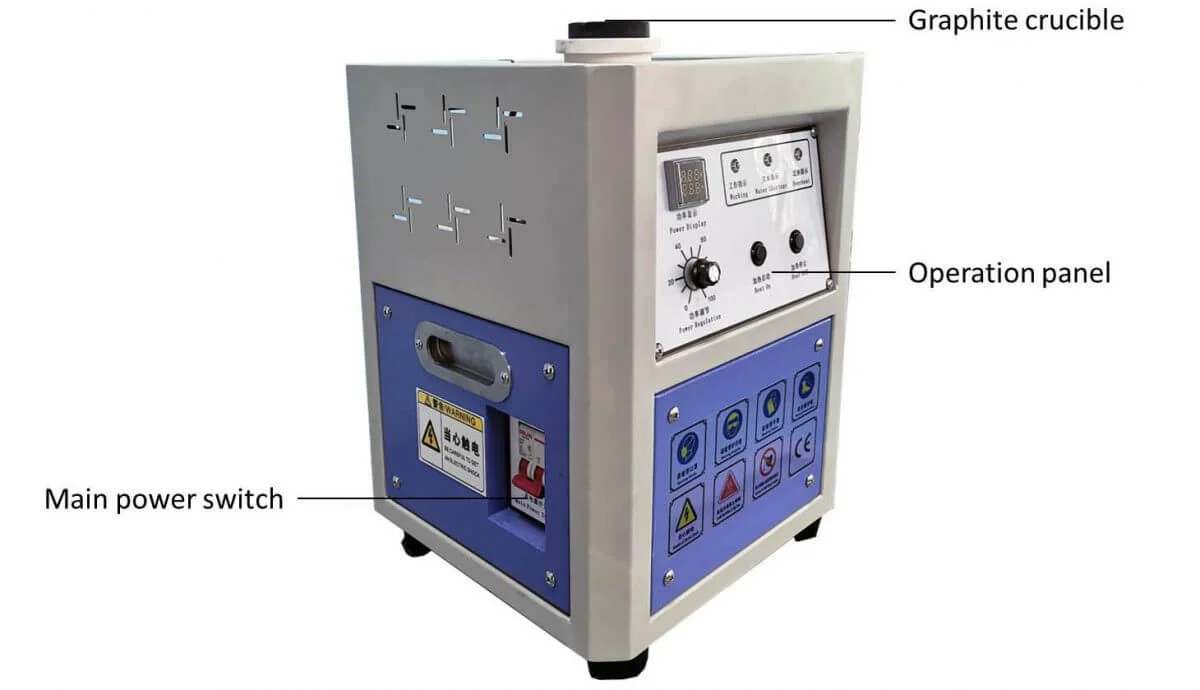 Mini electric melting furnace for precious metal melting