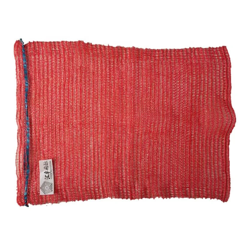 Recycled 50*80cm 30kg vegetables PE Raschel Mesh Bag For Potato Onion Cabbage Carrot Hot Pepper Packaging