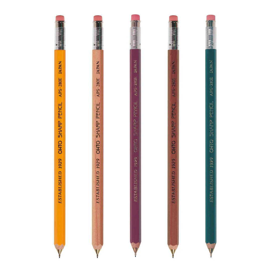 Writing tools modern wooden mechanical pencil with custom logo