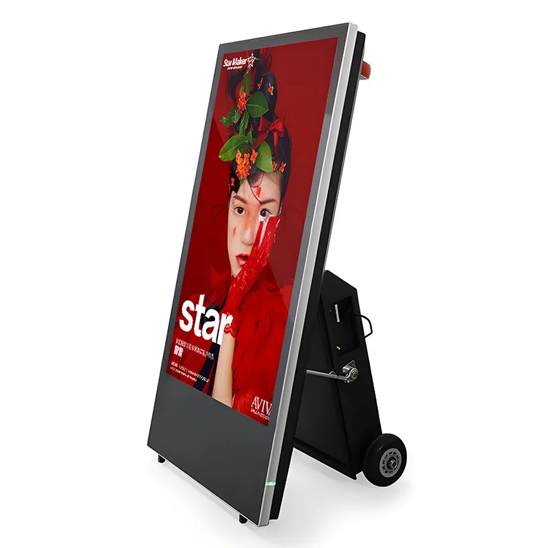 43-Inch Portable Digital Signage 4K LCD Advertising Display with Android OS for Retail Stores