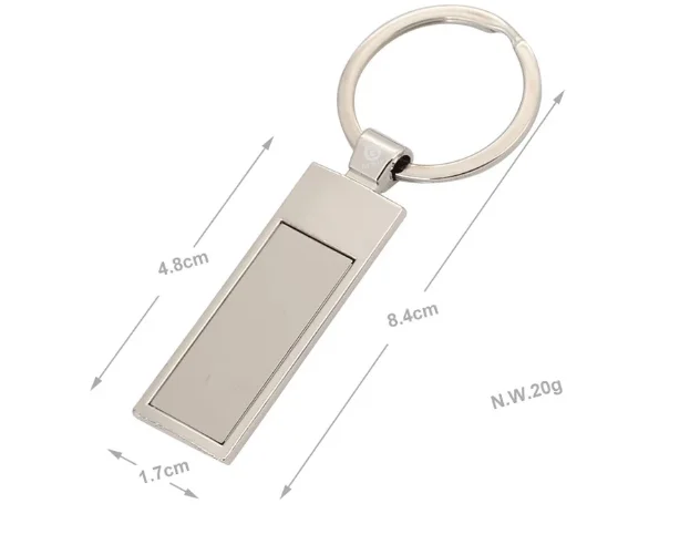 Hot Sale Custom Rectangle Metal Nickel Free Blank Photo Frame Keychain