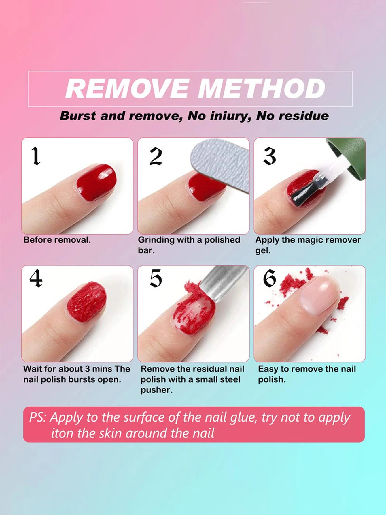 Magic Nail Remover Cream Fast Easy Remove Gel Nail Polish Poly Gel Gentle And Convenient Nail Polish Remover