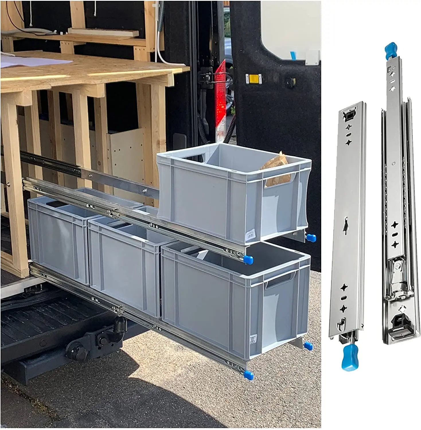 120kg 700mm ball bearing 3 folding drawer slide heavy duty