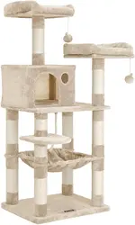 Sisal Warm Cat Scratch Tree, Stable Cat Tower with Cat Cave