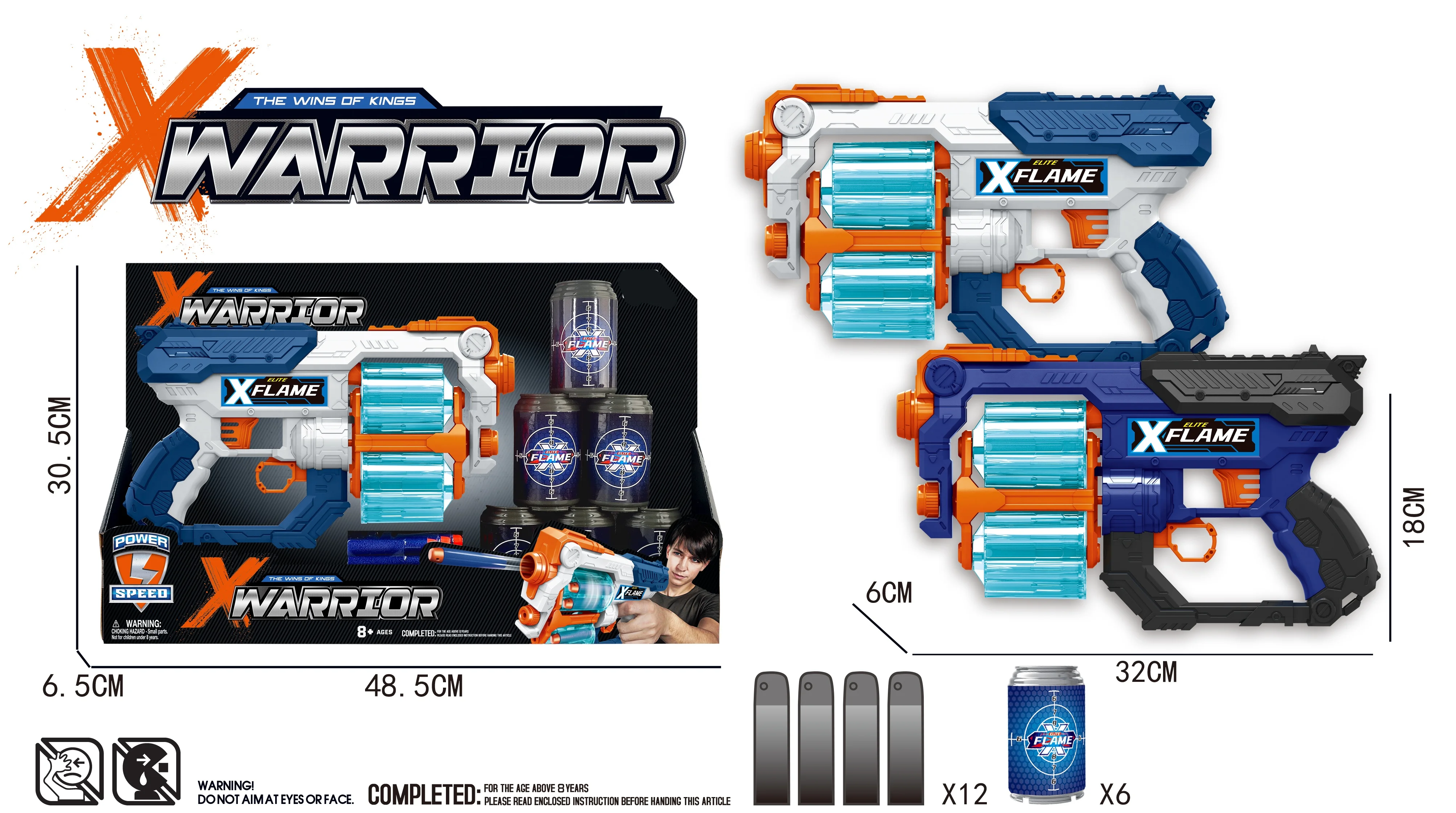 Shooting Game Toys Plastic Foam Bullet Toy Gun with 6 PCS Refill Darts Soft Bullet Blaster Gun with EVA Dart Bullets for Kids