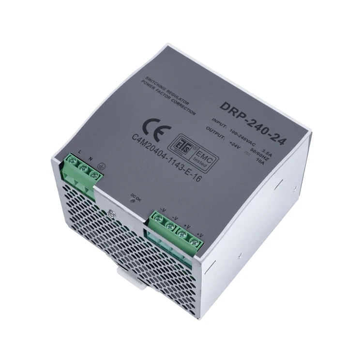AC to DC 75W 120W 240W 480W 220VAC 24V 48V SMPS Full Range Input Din Rail Switching power supply