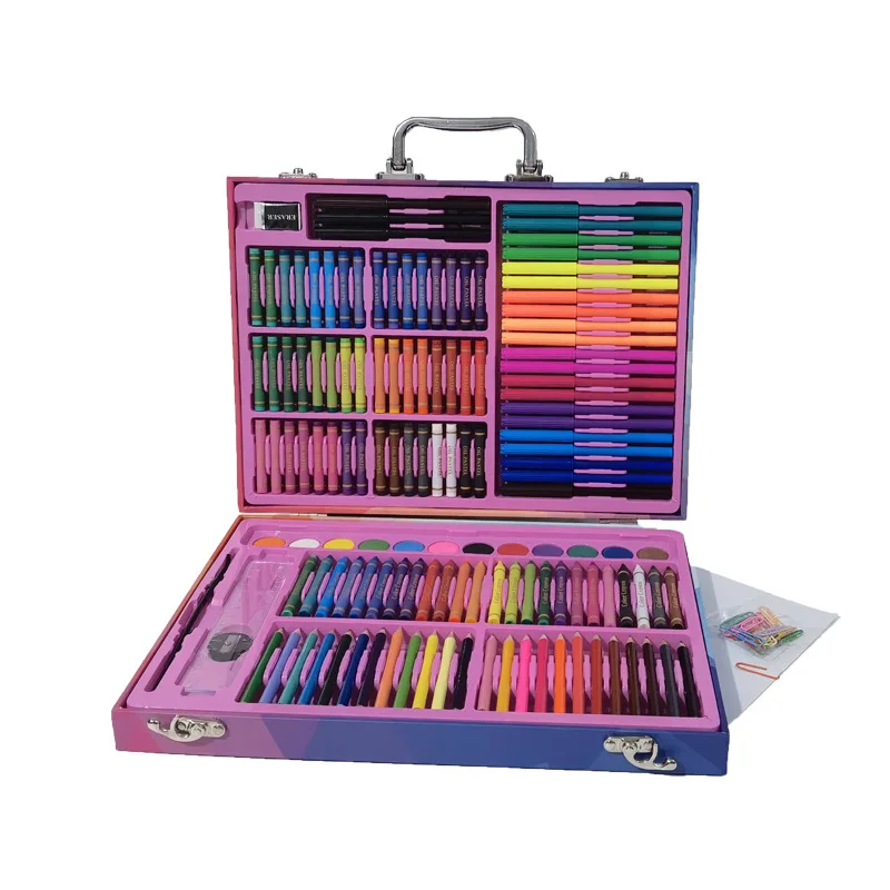 158pcs Kids Coloring Set Painting Water Color Crayon Drawing Art Set Children Drawing Set