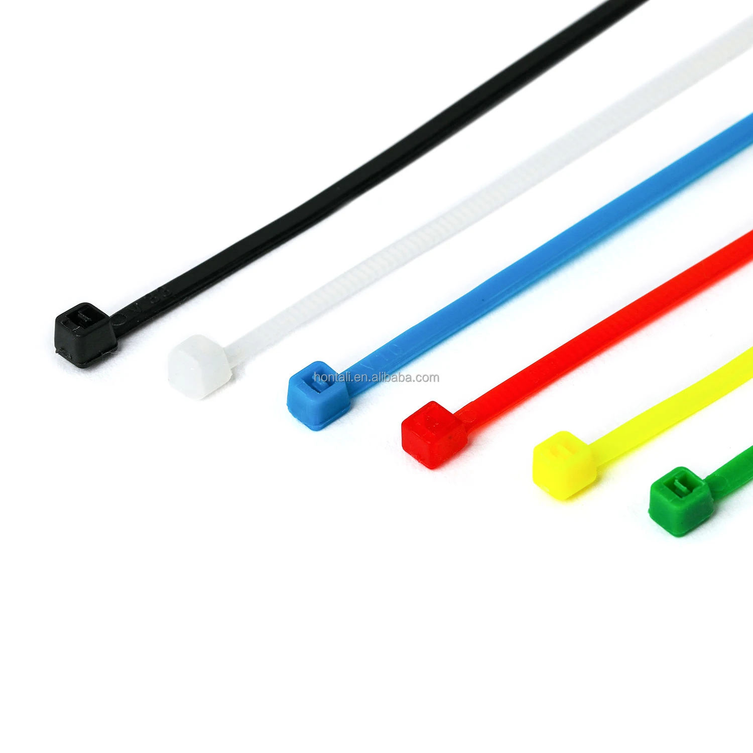 PVC cable ties color red blue green yellow pink wire ties CE ROHS Certified Nylon Self-locking zip ties OEM sticker