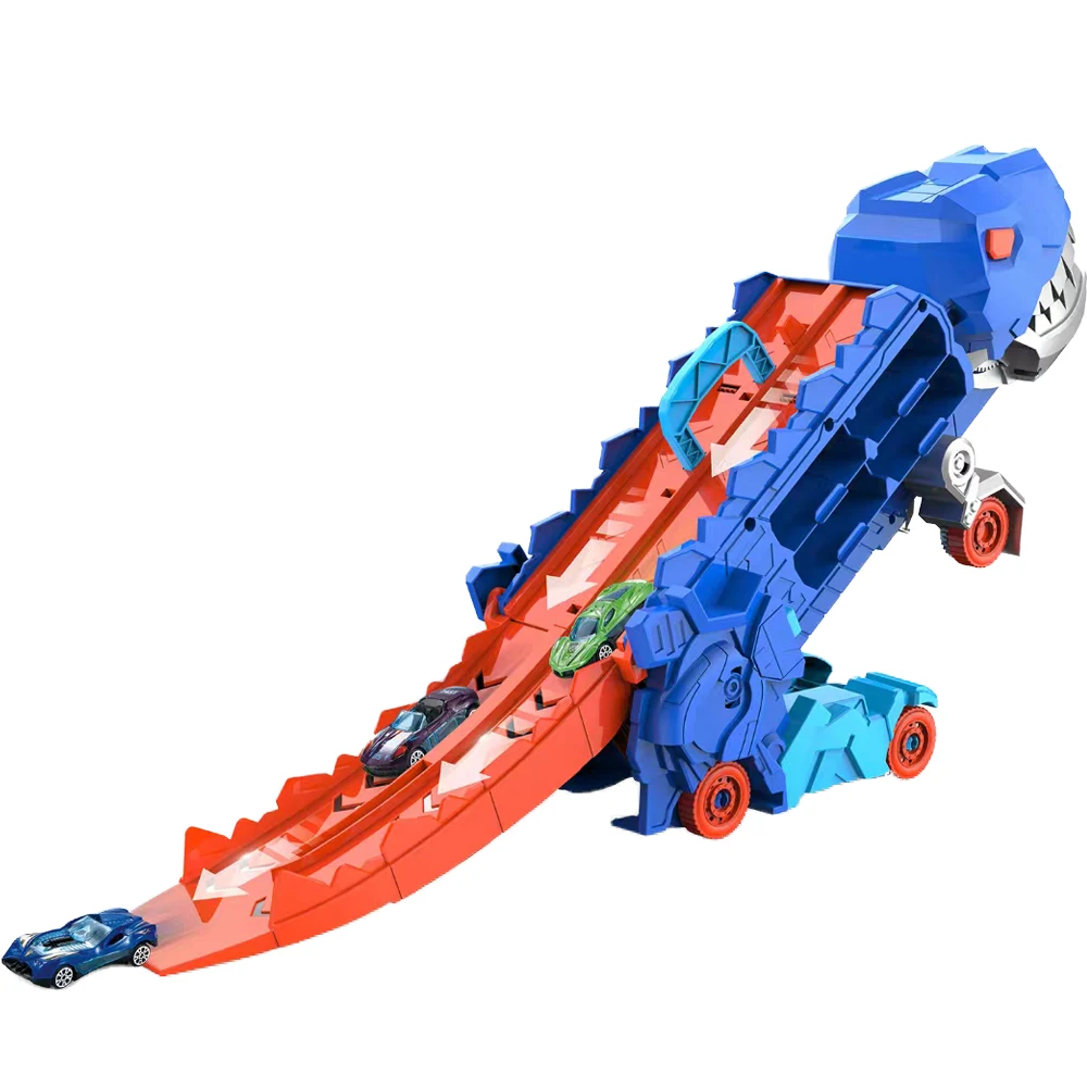 New product folding dinosaur Transporter Car Toys competitive game roll to eat & store die-cast cars juguetes para los ninos
