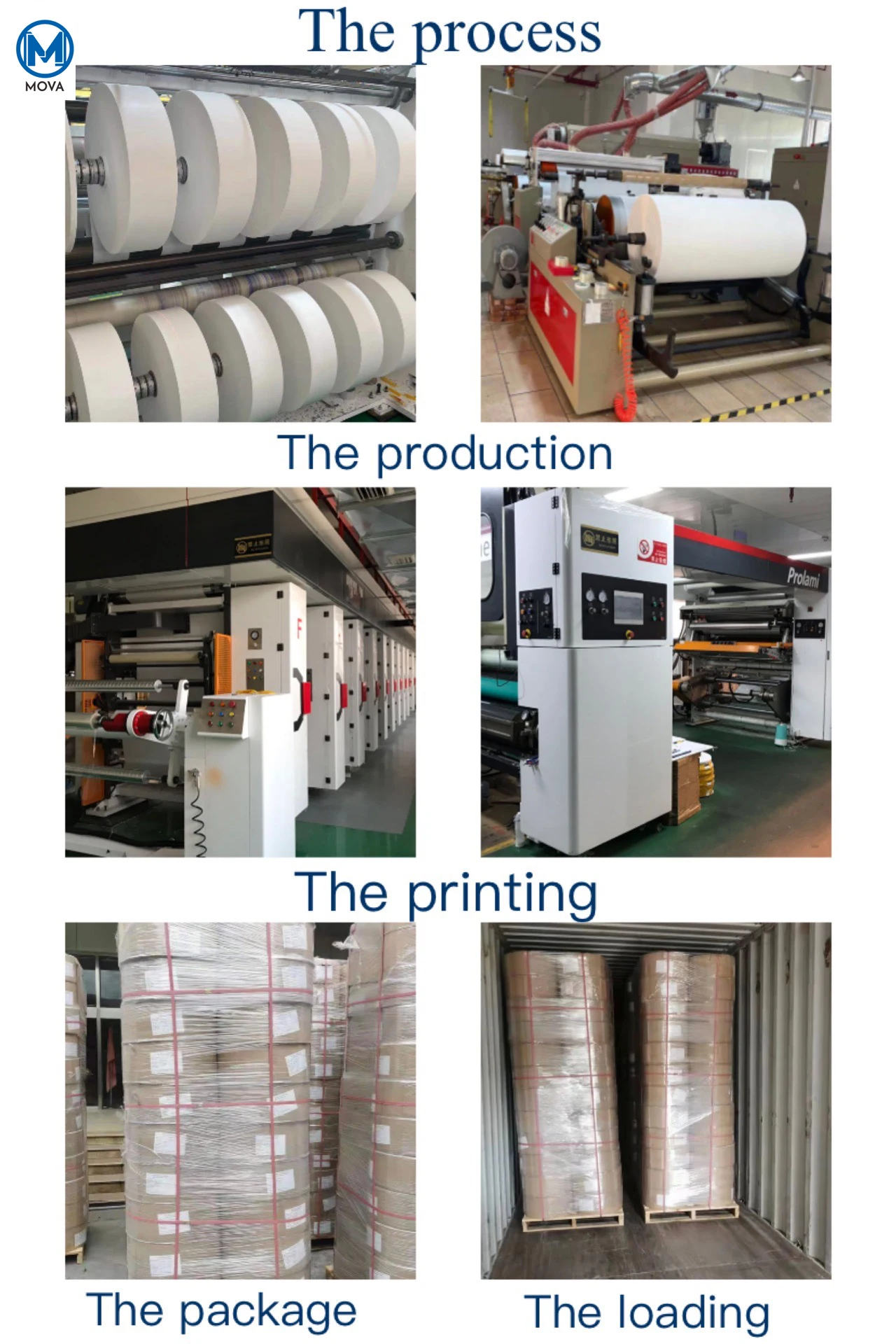 MOVA breathable film by Semi laminated printing 100% Polyethylene film raw material for baby diaper Production