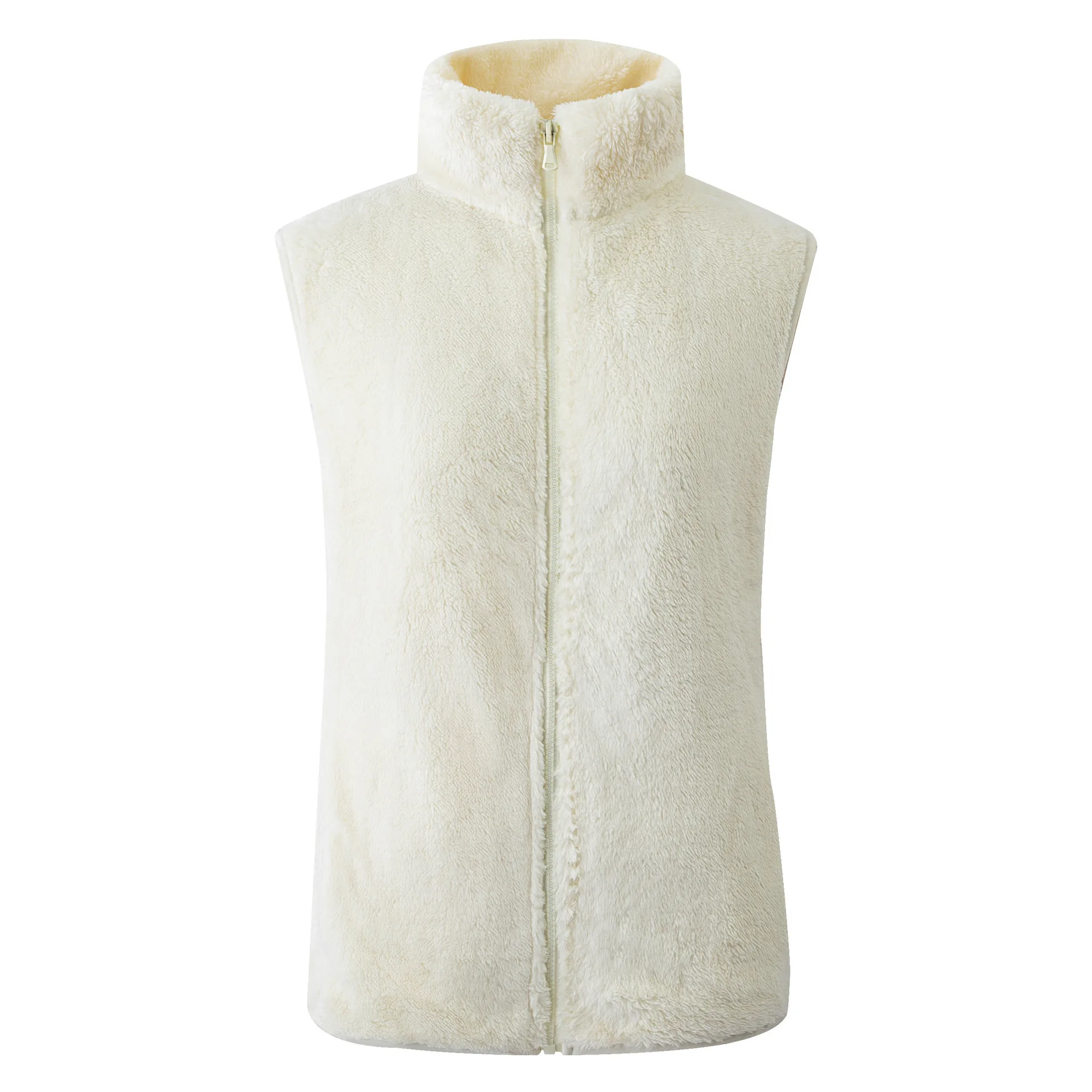 Womens Thicken Fur Warm Coat Overcoat Polar Fleece Blend Gilet Autumn Winter Sleeveless Vest