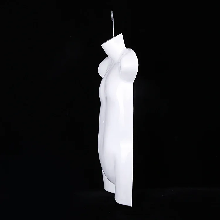 Original Factory Wholesale White Plastic Big Children/Kids Half Body Mannequin with Hanger Hook for Display Show Room