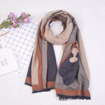 
SC-040 New Style Colorful Fashion Oversized Winter Shawl Luxury Women Multi Designer Cashmer Scarf 