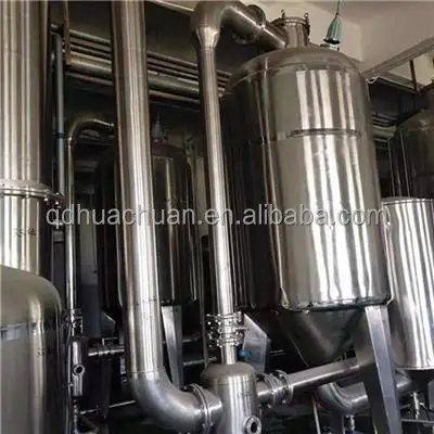 Multi effect falling film vacuum evaporator multiple effects fruit juice concentrator four 4 multi-effect evaporators price