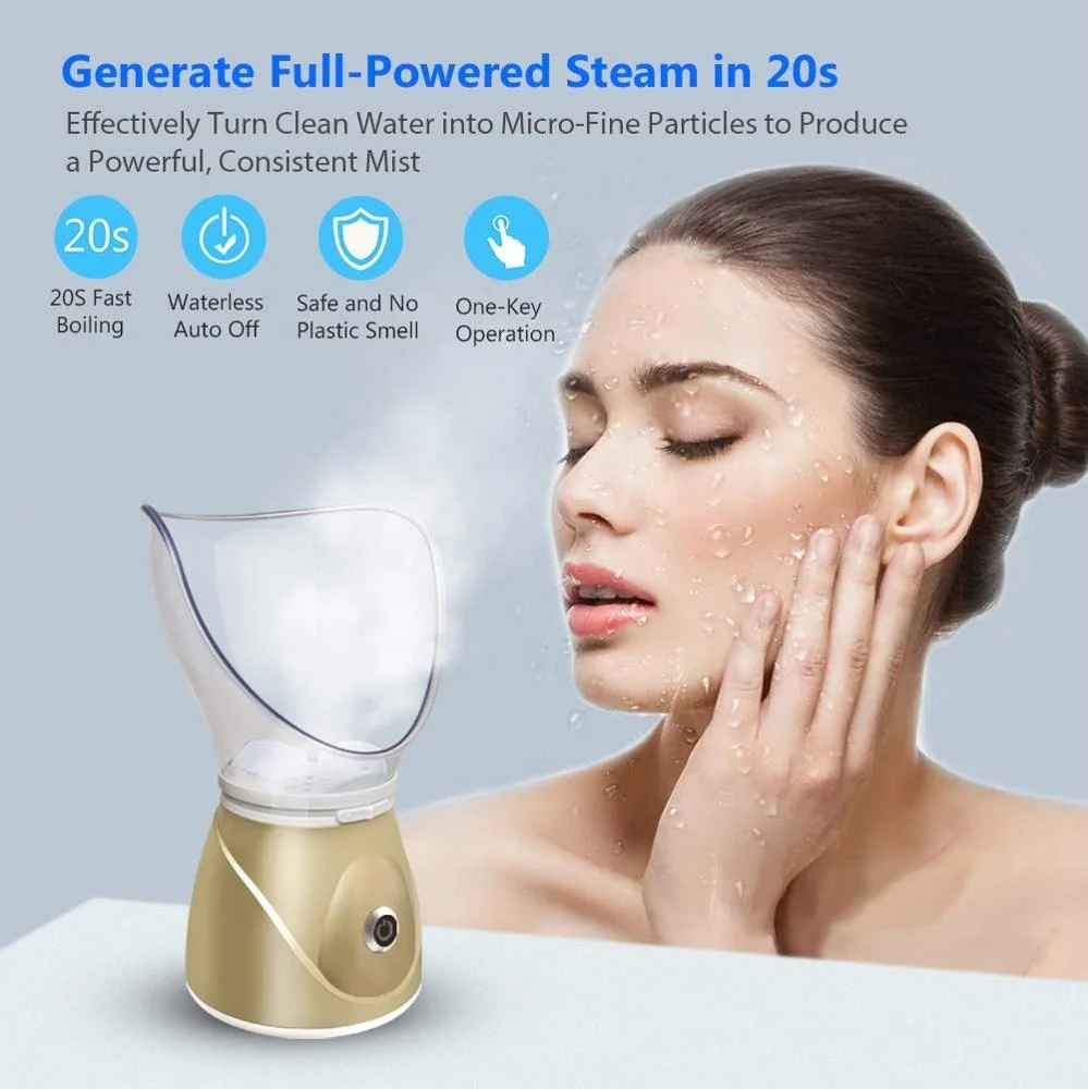 2022 Spa Home Sauna Face Sprayer Electric Facial Steamer Open Pores Extract Blackheads Skin Rejuvenate and Hydrate for Women