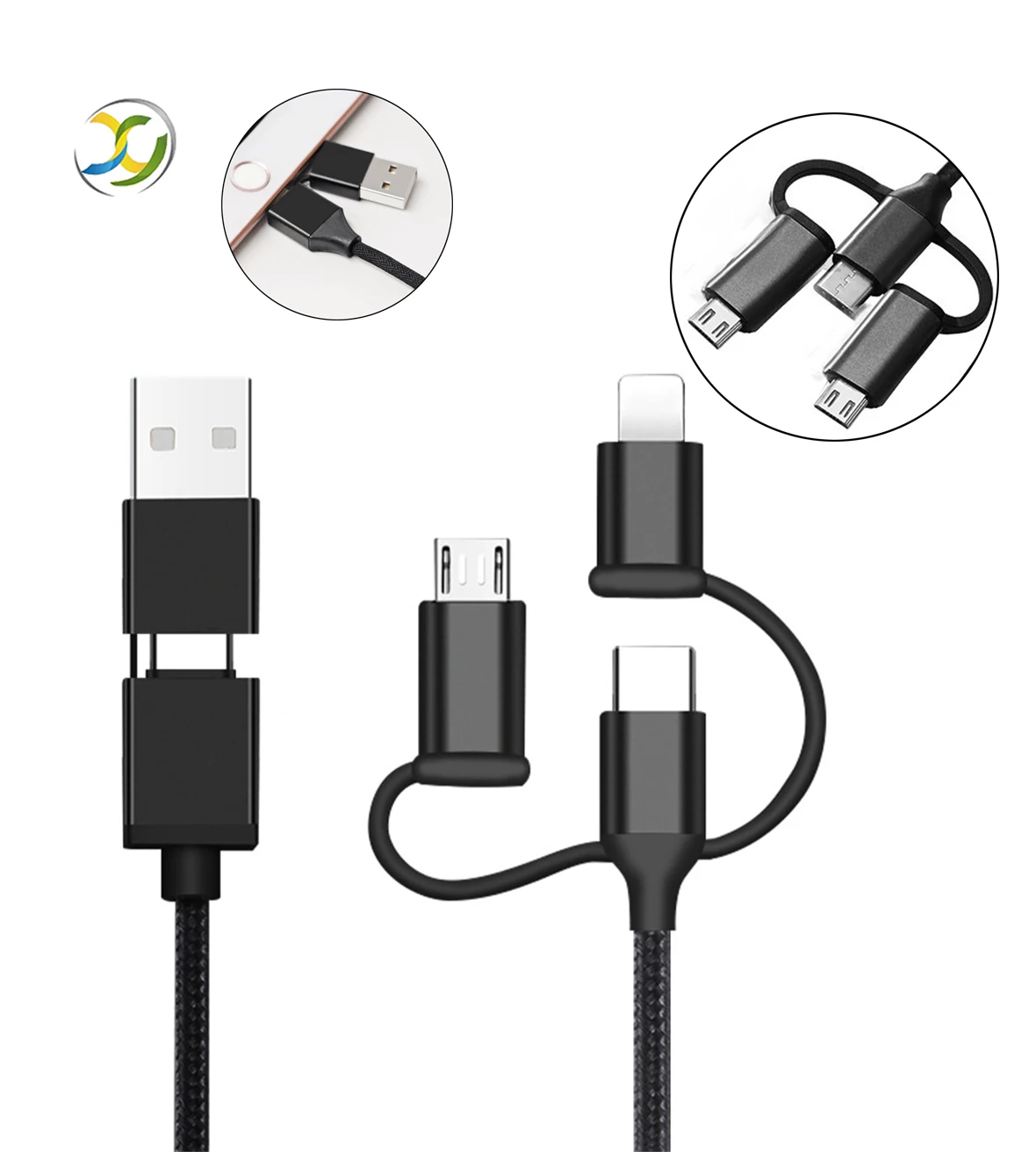 PD 60W Fast Charging Data Cable 2022 Universal 6 In 1 Fast Charging USB Type C Cables