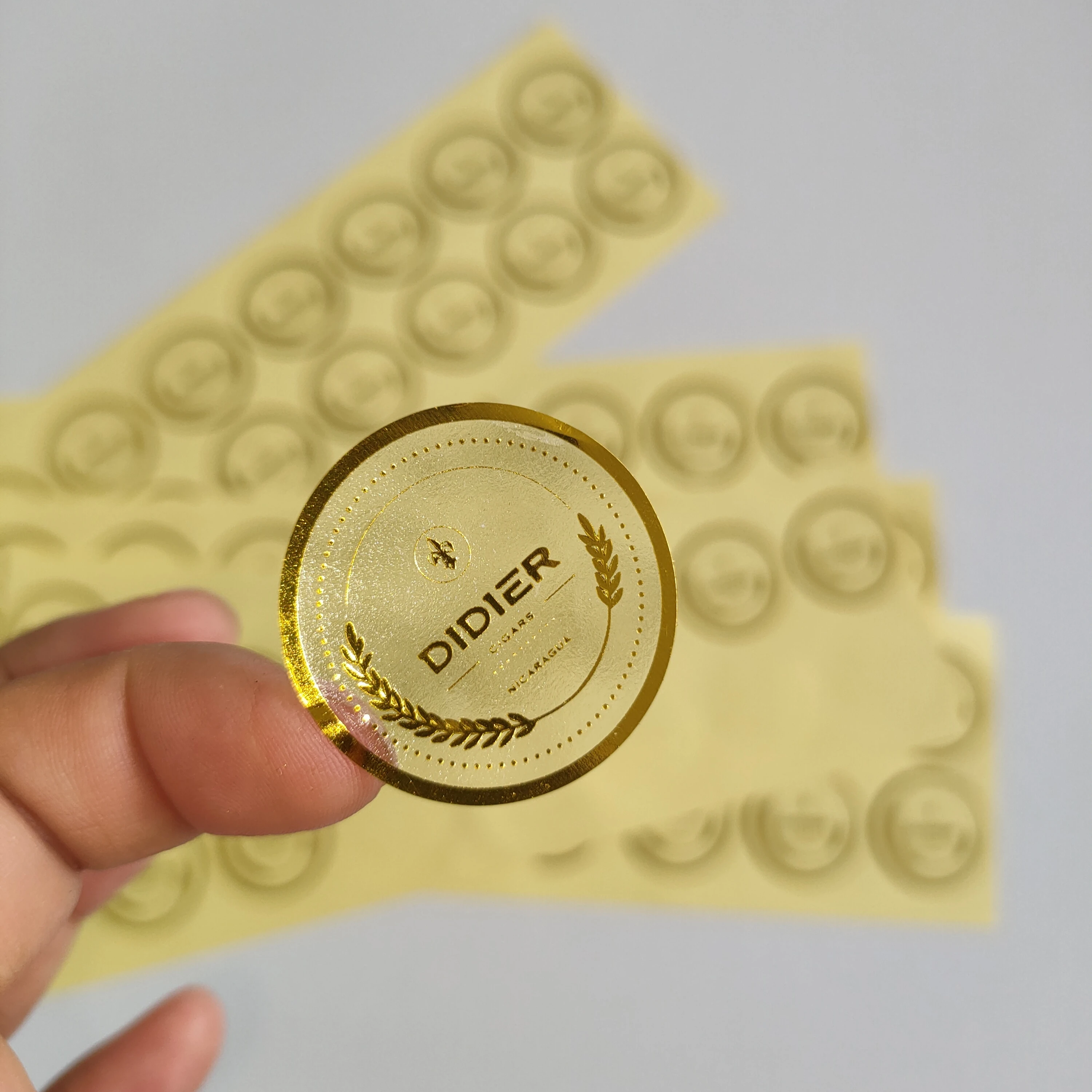 Custom Design Logo Silver Gold Rose Gold Foil Printing Paper Stickers Print Label