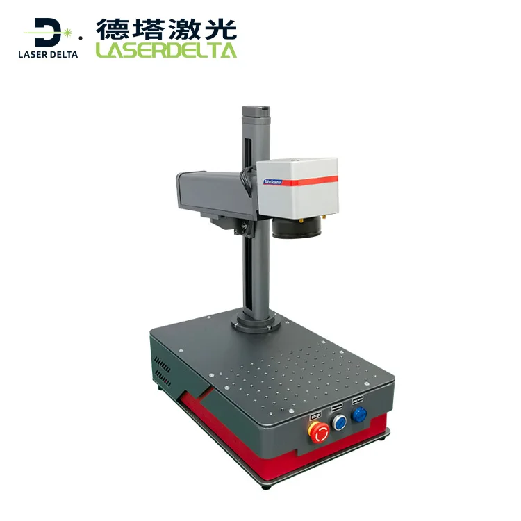 portable 20w 30w fiber laser mark machine for metal stainless steel nameplate pet tag gold silver jewelry engraving