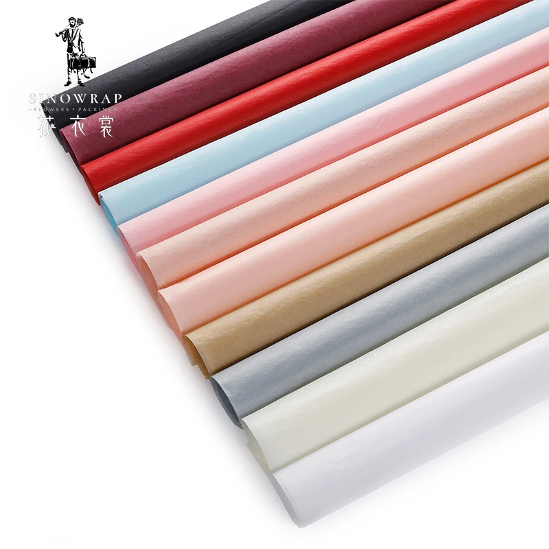 
Wholesale 17G New Flower Wrapping Paper Gift Packing Colorful Tissue Paper 