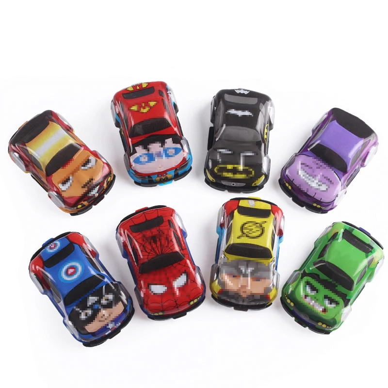 China Plastic Toy Factory Mini Pull Back Toy Car Friction Toy Vehicle Cartoon Character For Promotion Gifts