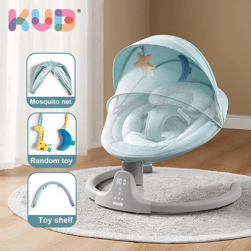 KUB Remote Control Automatic Swing Cradle Baby Rocker Bassinet Bed Electric Baby Swing for Infants