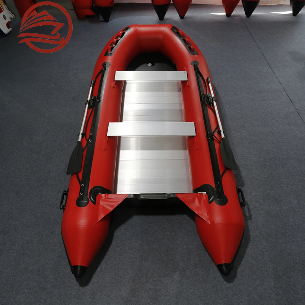 Large Heavy-Duty Inflatable PVC Boat ASM-320 8 Person Capacity Power Type with 1.2mm Aluminum Thickness for Lake Use