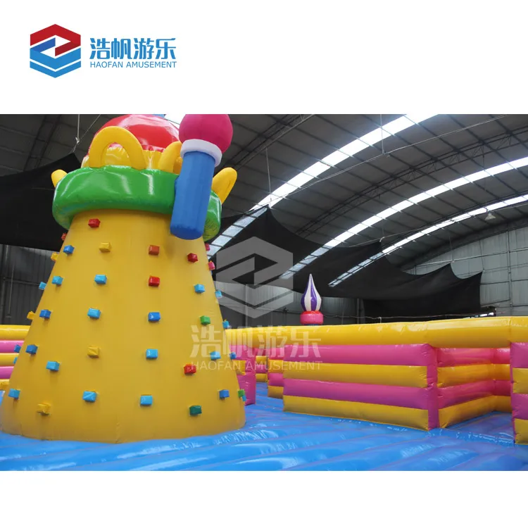 Outdoor Rental Funny Climbing Wall Sports Game Labyrinth Inflatable Maze For Kids