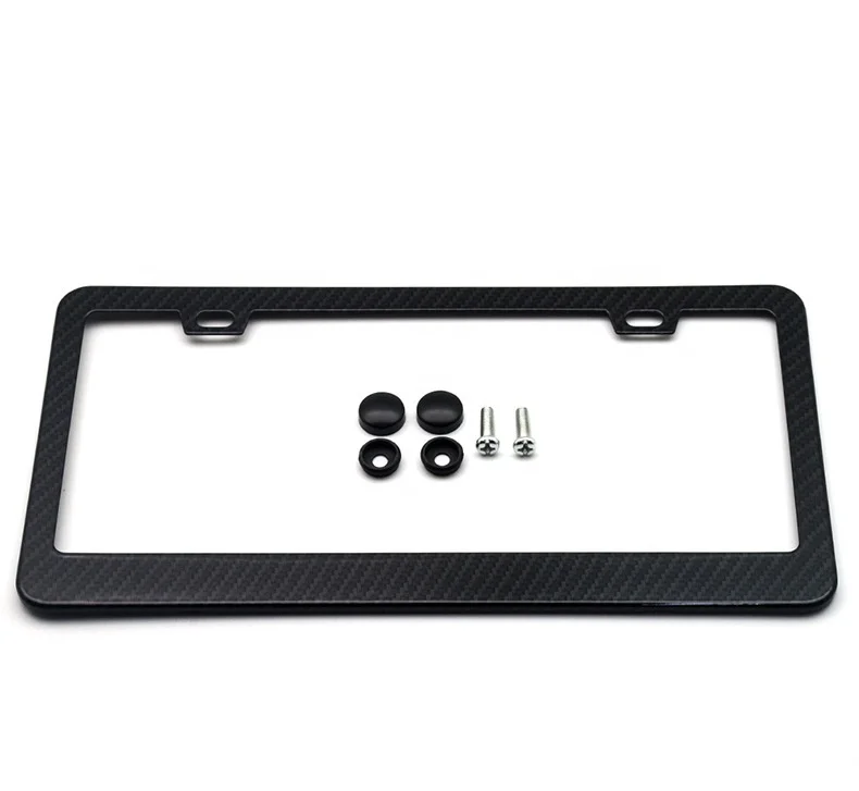 JDMotorsport88 2pcs 316x160mm Car License Plate Frame Cover Shield Tinted Plastic Tag Protector for USA Car