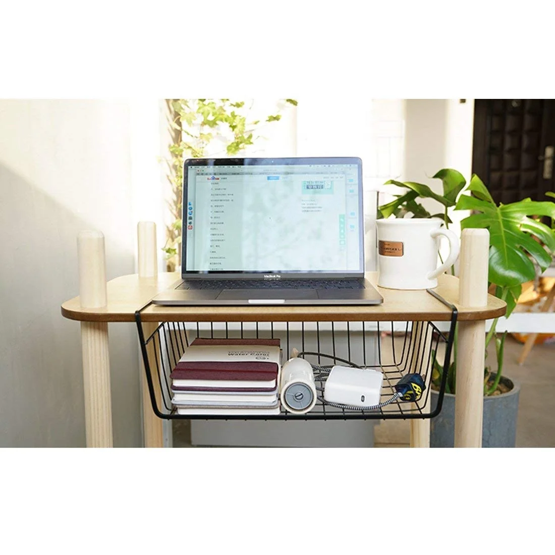 wholesaler&manufacturer 550-12B Metal wire hanging kitchen drawer organizer under shelf basket