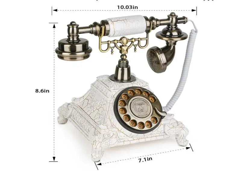 Antique Phone European Style Vintage Telephone Retro Landline Telephones Decor Old Fashioned Phones Home Office Hotel Decoration