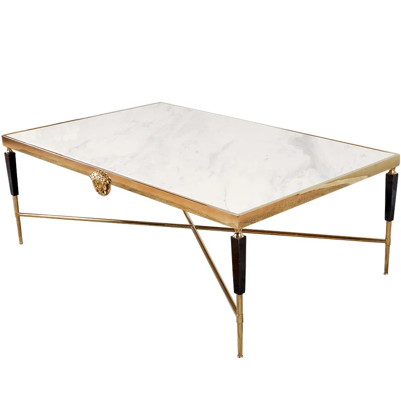 European Style Living Furniture Coffee Table Modern Stainless Steel Table