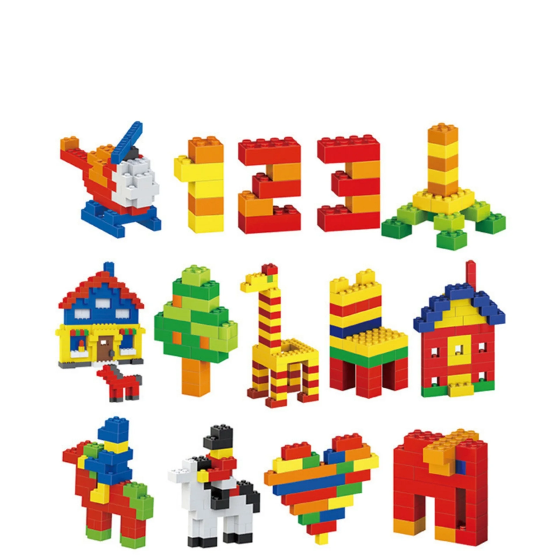 Unisex 500-Piece Plastic Building Blocks Educational Model Toy for Age 5-7 Box Packed