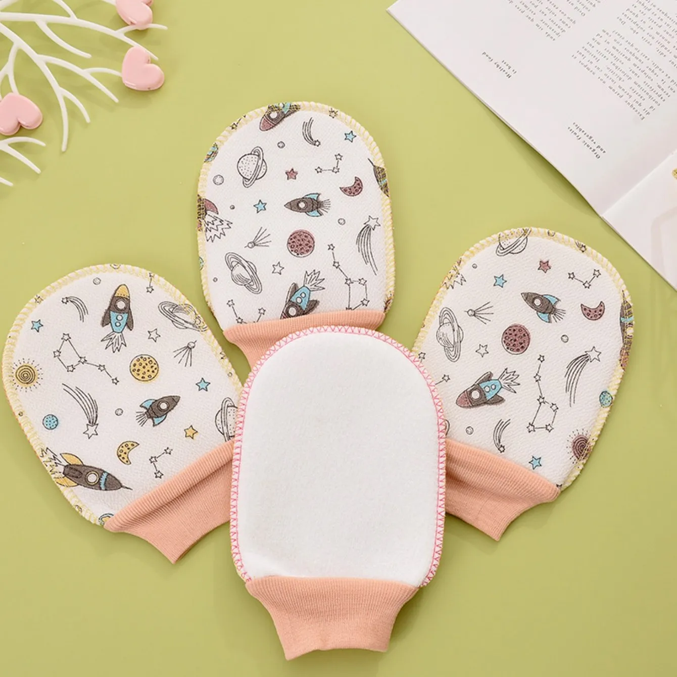 Cute Viscose Bath Mitt Exfoliating Bath Glove Custom Logo For Body