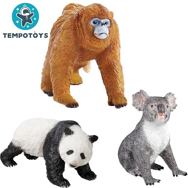 2022 Tempo Plastic Rubber Small Evade Glue Animals Zoo Toy Mini Animal For Kid Toy