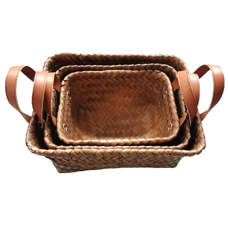 Hot selling rattan basket storage , woven bread proofing basket sets wholesale,wicker picnic basket