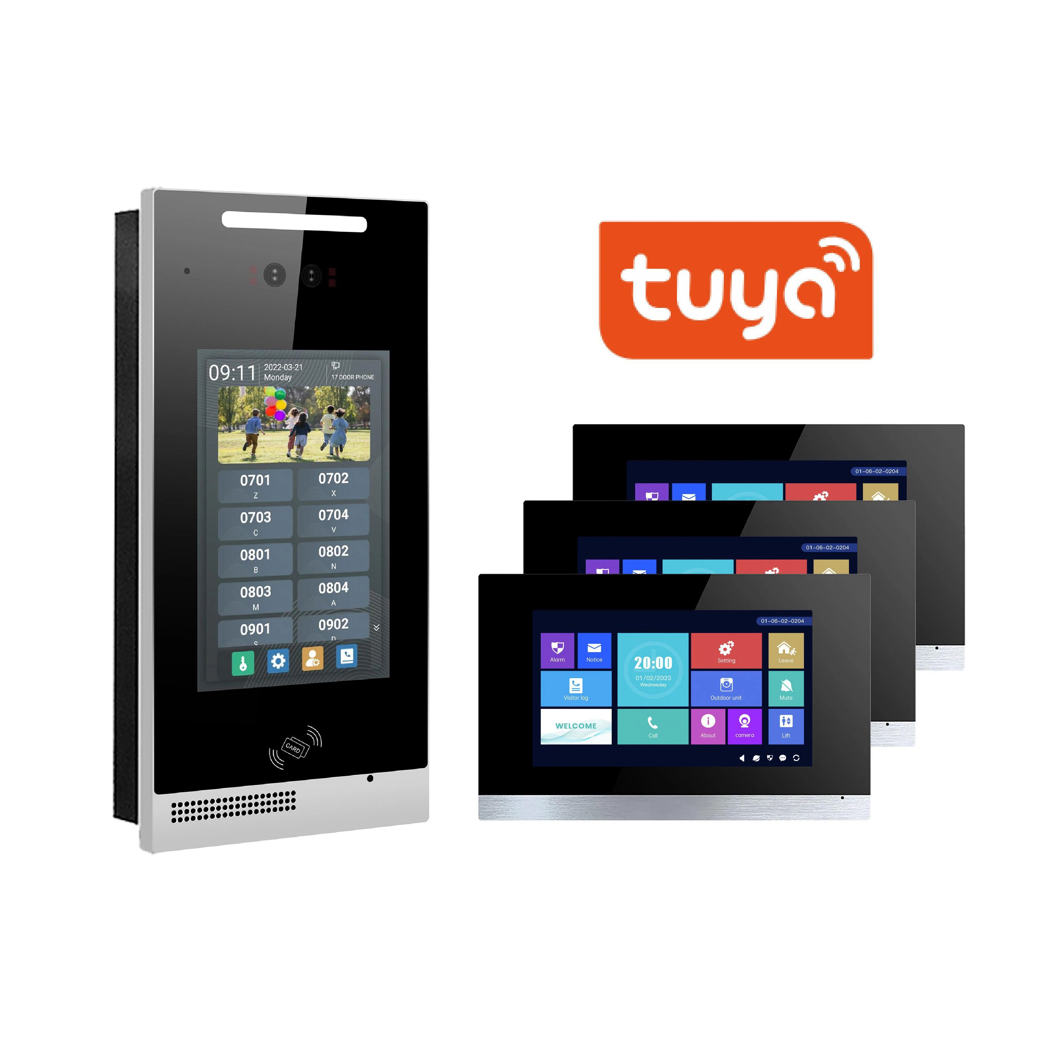 High Quality Low MOQ Camera Door Bell Interphone Video Tuya Intercom Phone Intercom Wifi Video Doorbell