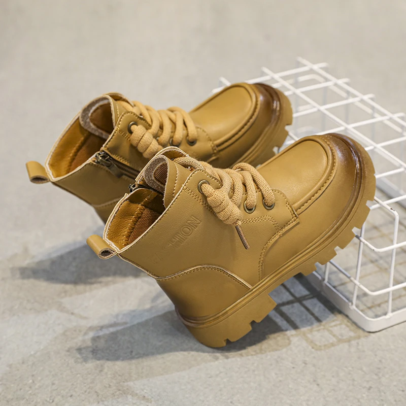 Hot Sale Spring Autumn Children Casual Martin Boots Baby Boys Leather Boots For Children Popular