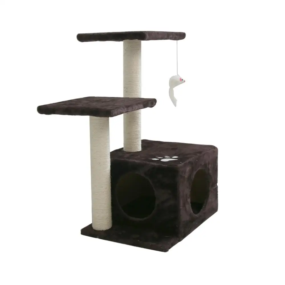 
Wholesale Natural Sisal Cat Tree Climbing Toys Scratching post Climbing Claws Pet Furniture 