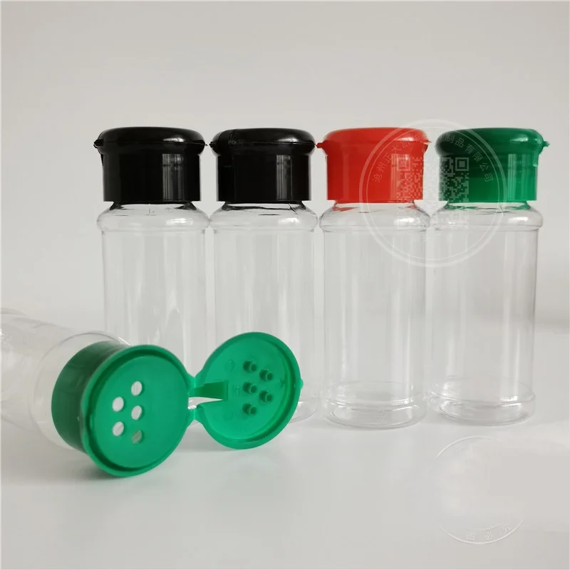 Oem kitchen Food Grade Plastic Pet Round Spice pepper Seasoning Bottle