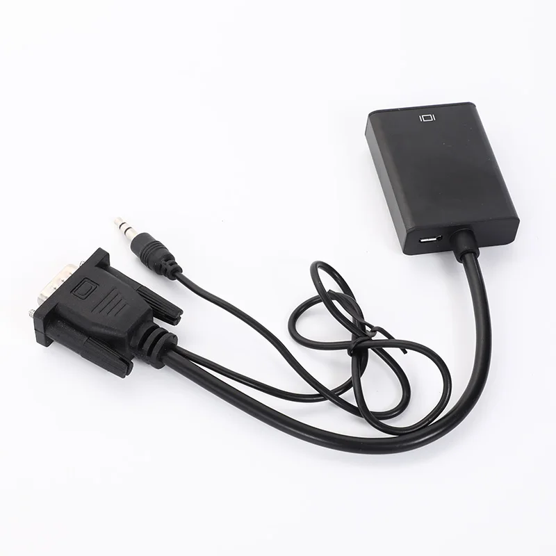 OEM ODM VGA To HDMI Cable 15m Enhance Signal Support Resolution 1920*1200@60Hz VGA To HDMI Adapter Converter With Audio